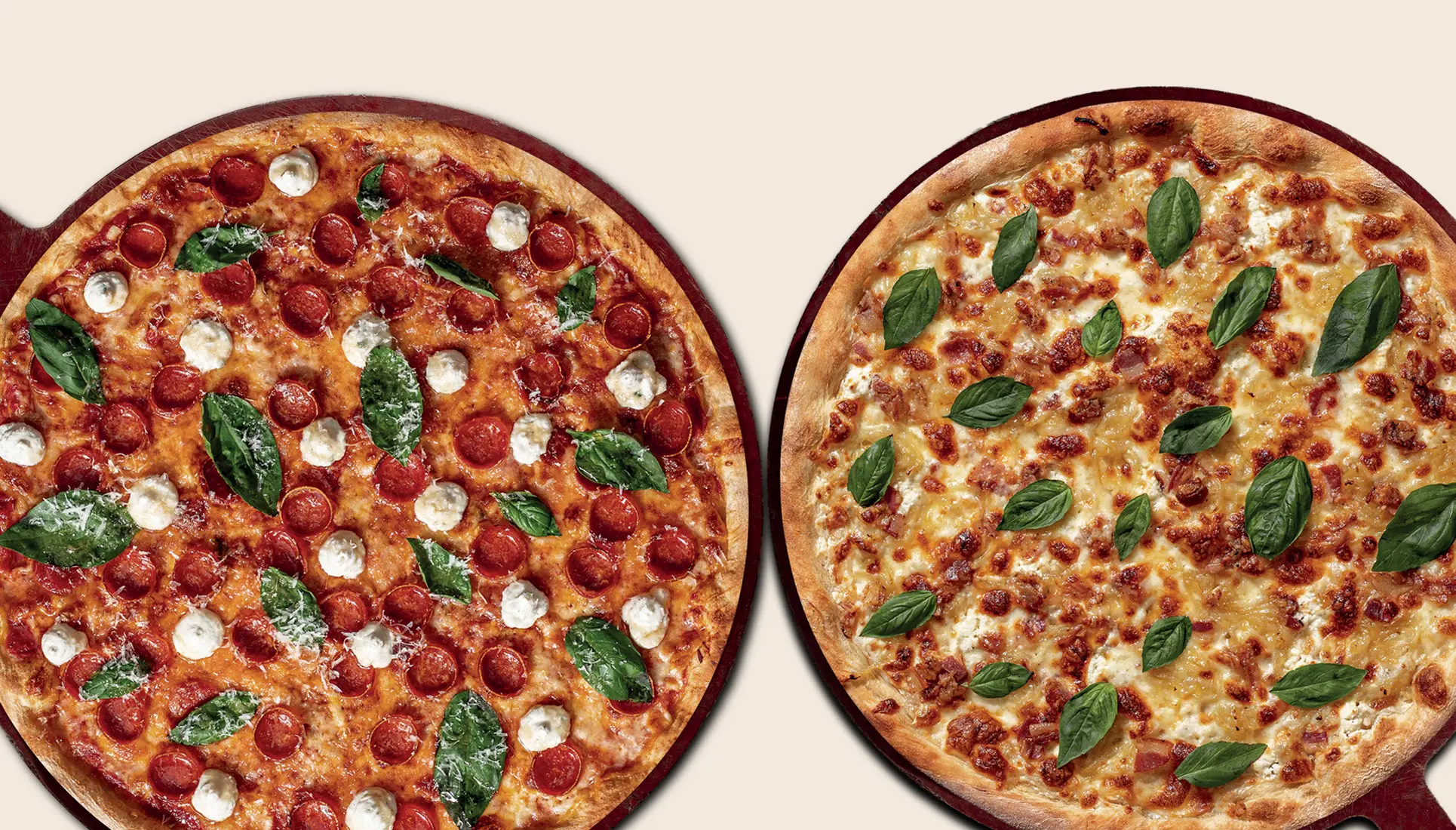 Pizza Picantinna y Biancheta